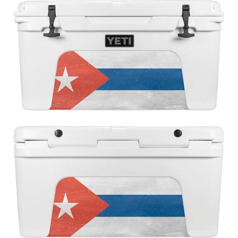 Cuban Flag Distressed YETI Tundra 75 Hard Cooler Skin